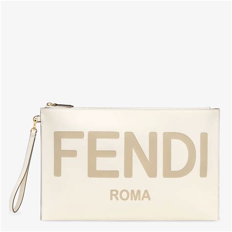 fendi roma cartera|Cartera plana de piel Fendi Roma.